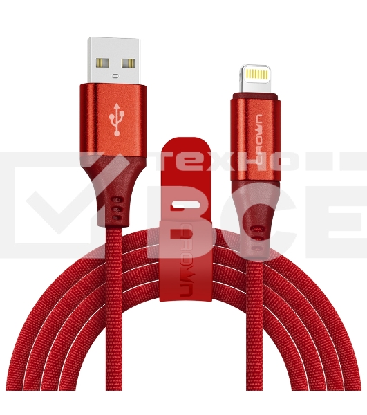 Кабель Crown USB - Lightning CMCU-3103L red