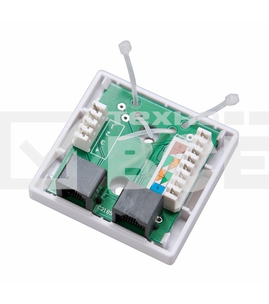 Рoзетка комбинированная внешняя Rexant, RJ-45(8P-8C) + RJ-11(6P-4C), UTP неэкранированная