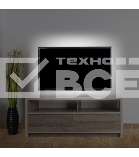 Лента LED с USB коннектором 5 В, 8 мм, IP65, SMD 2835, 60 LED/m, цвет свечения белый (6500 K)
