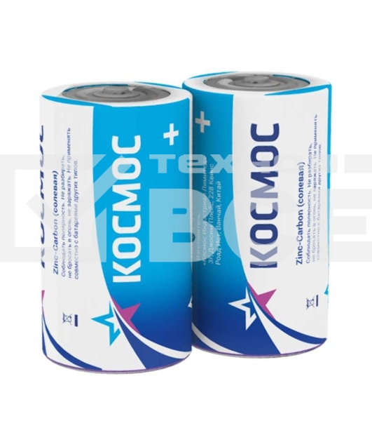 Элемент питания солевой S R20S (уп.2шт) Космос KOCR20