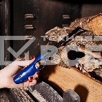 Бытовая газовая пьезозажигалка с классическим пламенем, многоразовая (1 шт.) синяя СК-302L Сокол, фото2