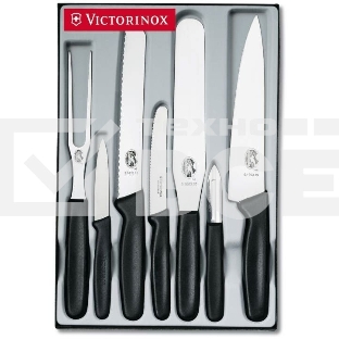 Набор ножей кухон. Victorinox Standart (5.1103.7) компл.:4шт вилка черный подар.коробка