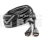 Кабель HDMI Cablexpert CCF2-HDMI4-20M, 19M/19M, v2.0, медь, позол.разъемы, экран, 2 фер.кольца, 20м, черный, пакет, фото 1
