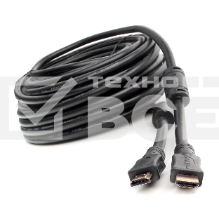 Кабель HDMI Cablexpert CCF2-HDMI4-20M, 19M/19M, v2.0, медь, позол.разъемы, экран, 2 фер.кольца, 20м, черный, пакет