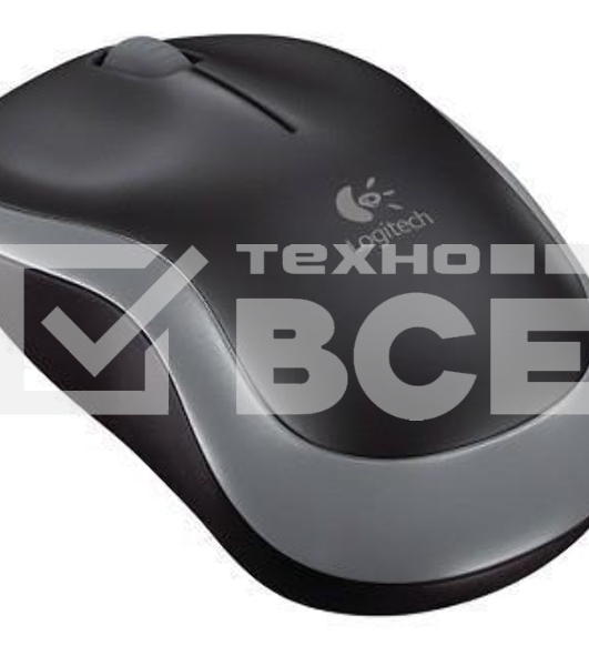 Мышь беспроводная Logitech M185 серый/черный, 1000 dpi, радиоканал, USB, кнопки - 3