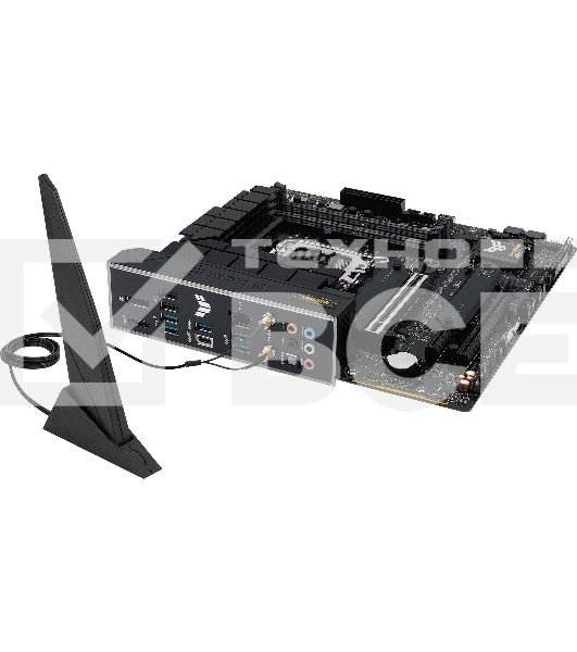 Материнская плата ASUS TUF GAMING B760M-PLUS WIFI D4, LGA 1700, Intel B760, 4xDDR4, 4xSATA, 2xM.2, 1xPCI-E 5.0 x16, 1xPCI-E 4.0 x4, 1xUSB-A 3.2 Gen 1, 4xUSB-A 3.2 Gen 2, 2xUSB 2.0, 1xUSB-C 3.2 Gen 2x2, 1x2.5Gb LAN, 5x3.5 мм, 7.1, Wi-Fi 6, Bluetooth 5.2, M