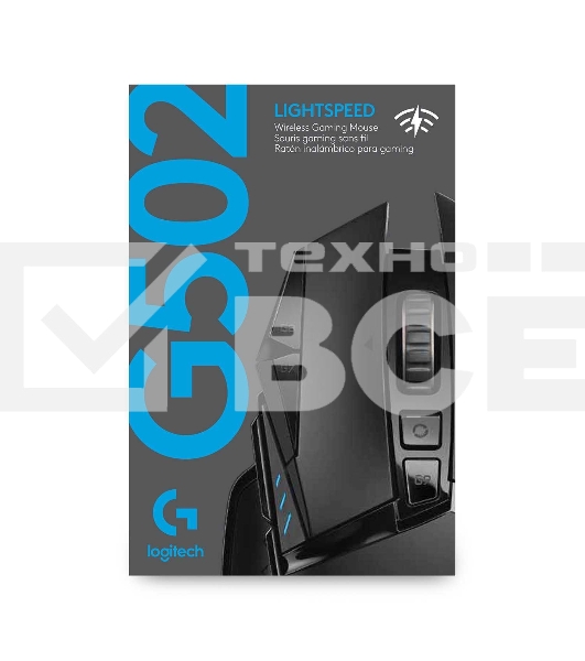 Мышь беспроводная/проводная Logitech G502 LIGHTSPEED черный, 25600 dpi, радиоканал, USB, кнопки - 11