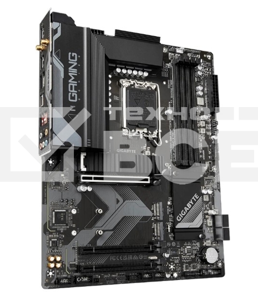 Материнская плата Gigabyte B760 GAMING X AX, LGA 1700, Intel B760, 4xDDR5, 4xSATA, 3xM.2, 1xPCI-E 4.0 x16, 2xPCI-E 3.0 x1, 1xHDMI, 1xDP, 1x 2.5Gb LAN, 1xUSB 3.2 Gen 2, 1xUSB 3.2 Gen 1, 5xUSB-A 2.0, 6x3.5 мм, 7.1, ATX