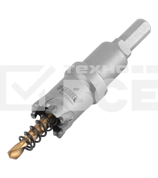 Коронка по металлу твердосплавная, 22 мм Denzel