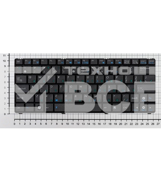 Клавиатура для ноутбука Asus Eee PC 1101 1101HA N10 N10E N10J черная