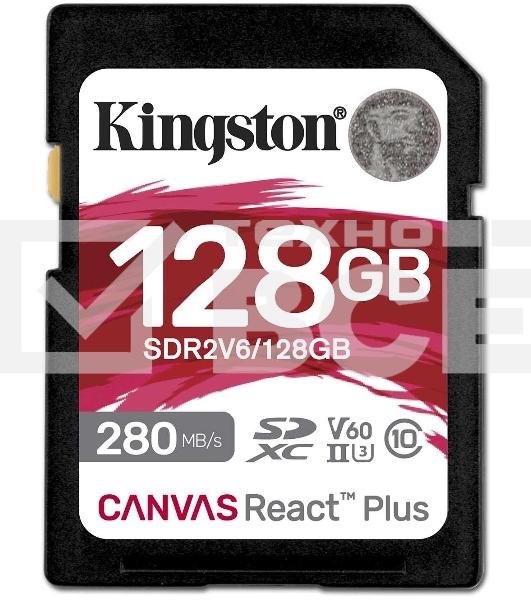 Флеш карта SDXC Kingston SDR2V6/128GB Canvas React Plus w/o adapter 128GB