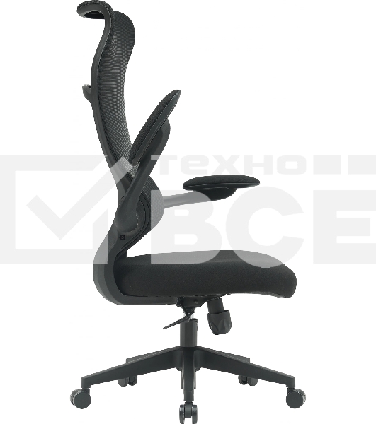 Кресло компьютерное Cactus CS-MC505-BK черный, сиденье черный, сетка/ткань, крестов. пластик