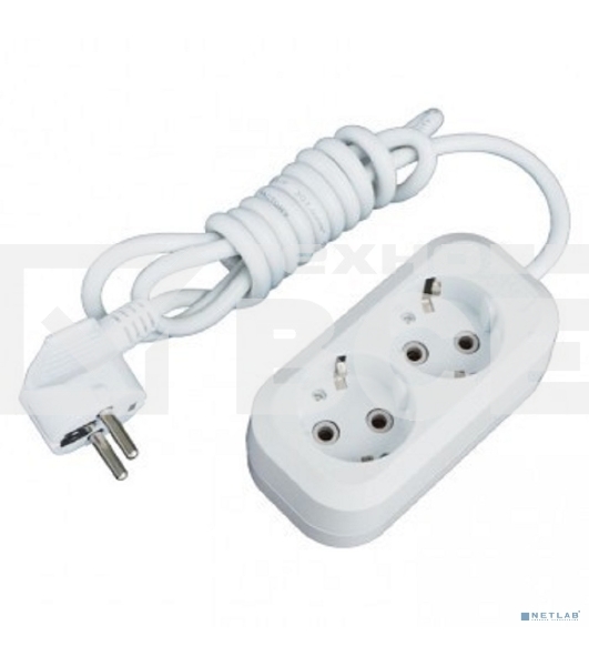 Удлинитель EKF UBA16-310-2-02 'Эксперт' 2 гнезда 2 метра 16А/3,5 кВт с заземлением ПВС 3х1 EKF PROxima