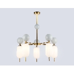Светильник Ambrella light LH53104/5 BS/GR/FR латунь/серый/белый матовый G9*5 max 28W D650*750, фото8