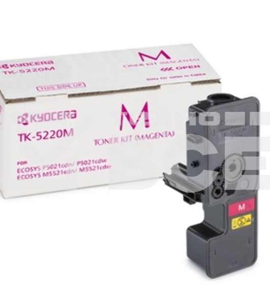 Картридж лазерный Kyocera TK-5220M (1T02R9BNL1) пурпурный для P5021cdn/cdw, P5026cdn/cdw, M5521cdn/cdw, 1200 стр.