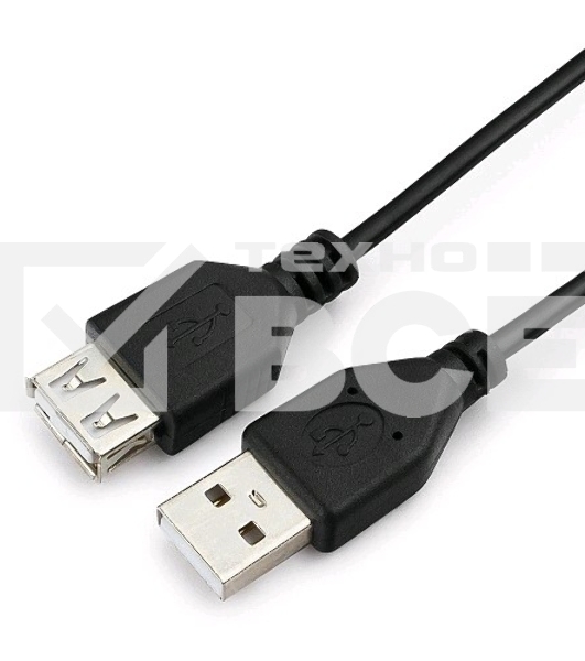 Кабель удлинитель USB 2.0 Гарнизон GCC-USB2-AMAF-1.8M, AM/AF, 1.8м, пакет