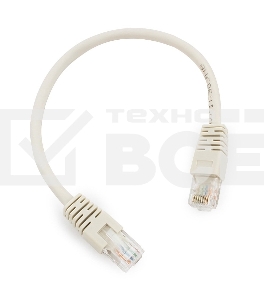 Патч-корд UTP Cablexpert кат.6, 0.25м, литой, многожильный (серый)