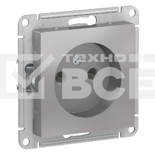 Механизм розетки 1-м СП ATLAS DESIGN без заземл. 16А алюм. SchE ATN000341