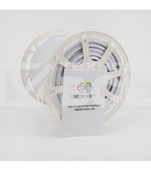 Гибкий неон LED SMD, форма – D, 16х16 мм, белый, 120 LED/м, бухта 50 м