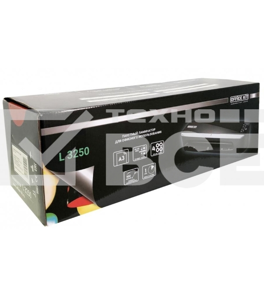 Ламинатор Office Kit L3250 черный A3 (60-125мкм) 50см/мин (4вал.) хол.лам. лам.фото реверс