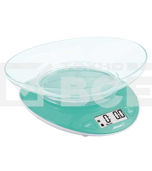 Весы кухонные электронные Atlanta ATH-6199 (green) с чашей