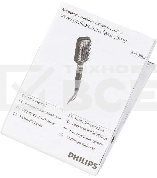 Расческа-выпрямитель Philips BHH880/00