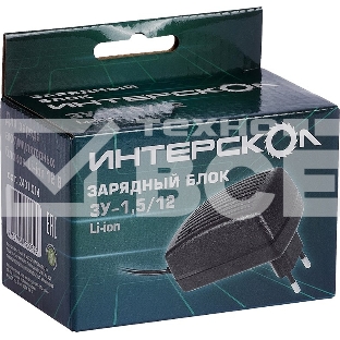Зарядное устройство 1,5/12 с инд. для аккум. блока 1,5А/ч, 12В, Li-ion Интерскол