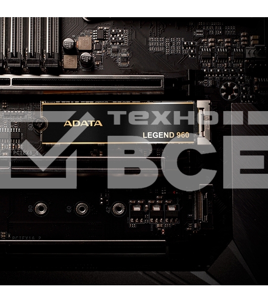 Накопитель SSD ADATA LEGEND 960, 4Tb, PCIe 4.0 x4, M.2 2280, NVMe, R/W 7400/6800, с радиатором