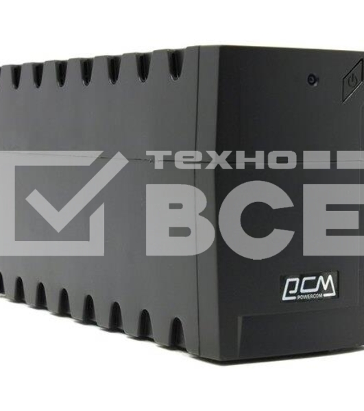 Источник бесперебойного питания Powercom Raptor RPT-1000A EURO 600Вт 1000ВА черный