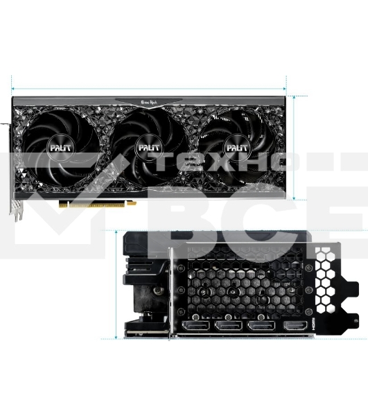 Видеокарта Palit RTX4070Ti GAMEROCK 12Gb 192 GDDR6X 2310/21000 HDMIx1 DPx3 HDCP Ret