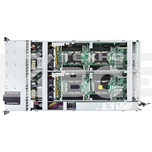 Серверная платформа AIC Storage Server 2-NODE 2U noCPU(2)2nd Gen Xeon Scalable/TDP 165W/ no DIMM(16) per node/ 24x2,5''+ 2x2,5''(per node)/ 2x10GB SFP+/ 2x1GbE/ 3 x8 slots(FHHL)/2x1300W