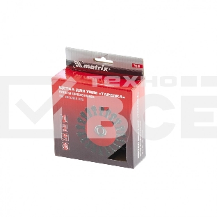 Щетка Matrix для УШМ, 115 мм, М14, Тарелка, крученая проволока 0,5 мм