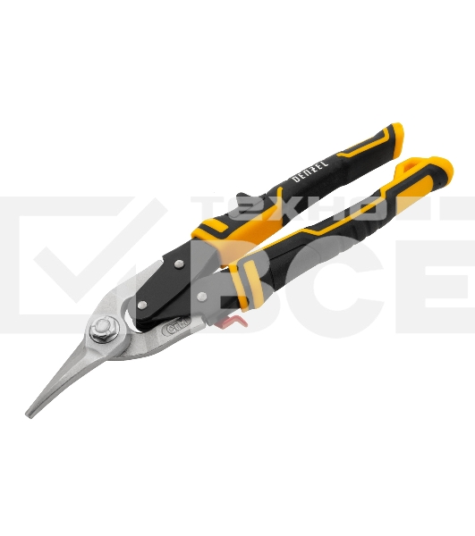 Ножницы по металлу Denzel 270 мм, прямой и левый рез,сталь-СrMo, трехкомп.рук-ки