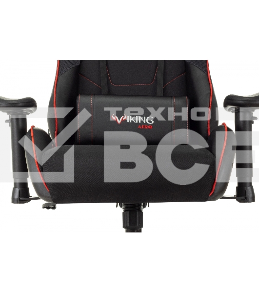 Кресло игровое Бюрократ VIKING 4 AERO RUS белый/синий/красный/черный, искусст. кожа/ткань, две подушки