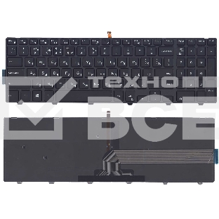 Клавиатура для ноутбука Dell Inspiron 15-3000 15-5000 5547 5521 5542 черная с подсветкой
