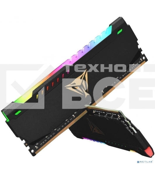 Оперативная память Patriot Viper Steel, DDR4, 32GB (2x16GB), 3200MHz, CL18, с радиатором, RGB, черный