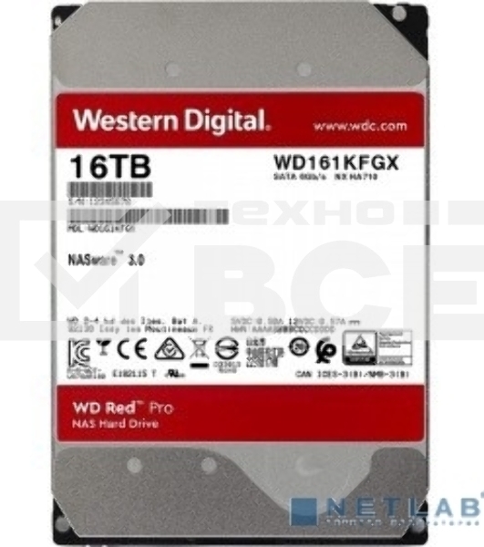 Жесткий диск WD Original SATA-III 16Tb WD161KFGX NAS Red Pro (7200rpm) 512Mb 3.5