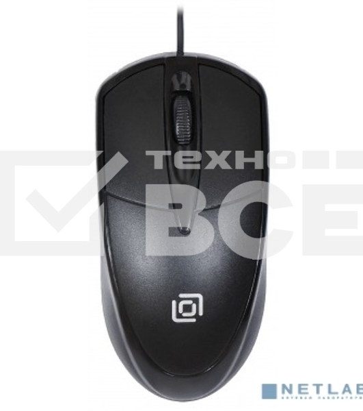 Мышь Oklick 125M черный оптическая (1200dpi) USB (2but)