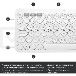 Клавиатура Logitech K380 беспроводная, Bluetooth, белый, фото17
