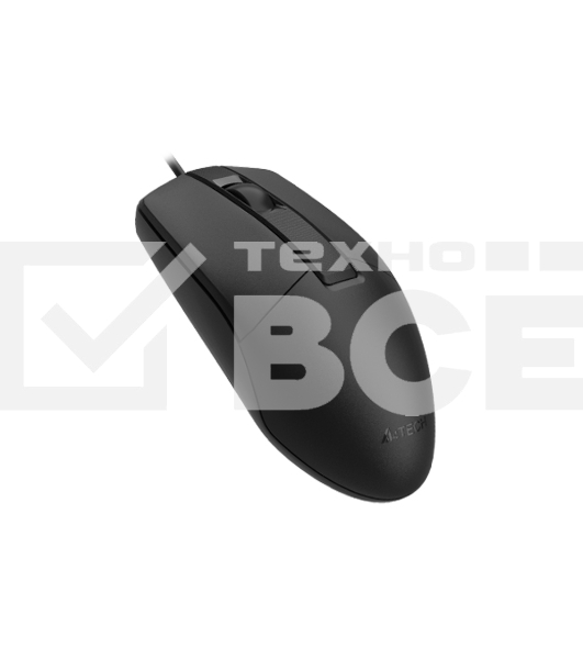 Мышь проводная A4Tech OP-335S черный, 1200 dpi, USB, кнопки - 3
