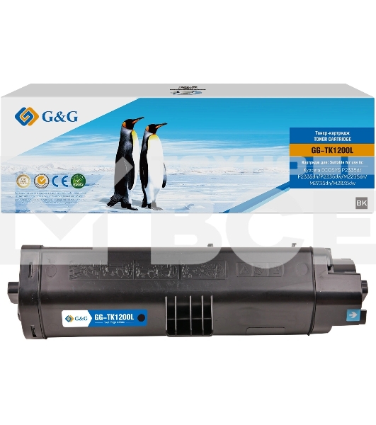 Картридж лазерный G&G GG-TK1200L черный (11000стр.) для Kyocera ECOSYS P2335d/P2335dn/P2335dw/M2235dn/M2735dn/M2835dw