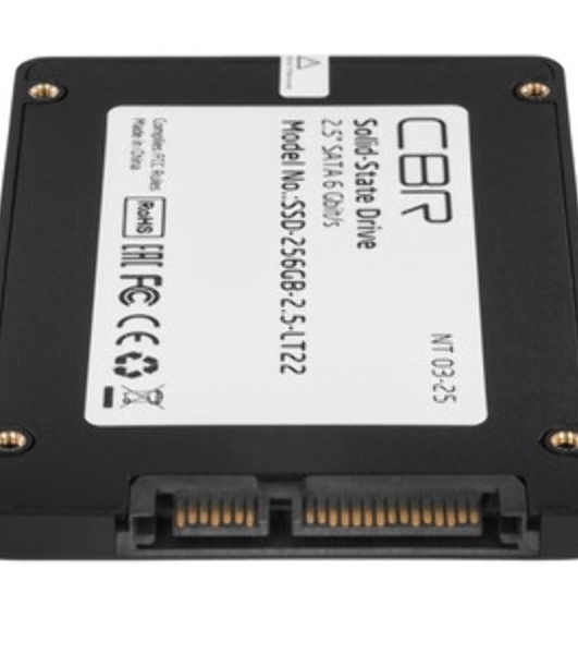 Накопитель SSD CBR Base, 2.5', 256Gb, SATA III, R/W 550/500