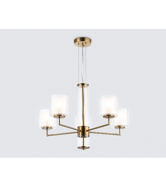Люстра Ambrella light LH56011/5 BS/FR латунь/белый матовый E14*5 max 40W D640*1260