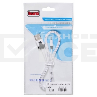 Кабель USB2.0 Buro USB A (m)/microUSB (m) 1м (BHP MICROUSB 1M FLAT), белый