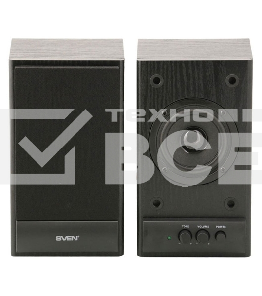 Колонки Sven SPS-607 2.0 черный 6Вт