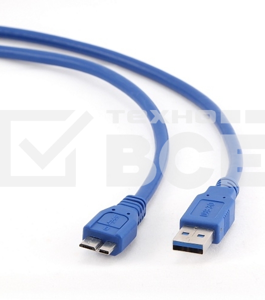 Кабель Gembird/Cablexpert CCP-mUSB3-AMBM-0.5M Кабель USB 3.0 Pro , AM/microBM 9P, 0.5м, экран, синий