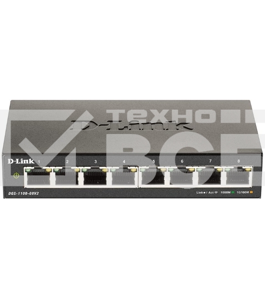 Коммутатор D-Link DGS-1100-08V2 8-ports, DGS-1100-08V2/A1A