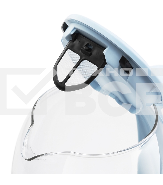 Чайник электрический Kitfort КТ-640-1 1.7л. 2200Вт голубой (корпус: пластик/стекло)