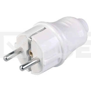 Вилка Iek EVP10-16-01-K01 ВПп10-01-Ст разборная прямая с з/к 16А белая