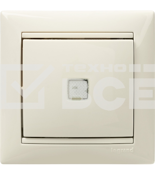 Выключатель Legrand 774310 Valena 10А c подсветкой, сл. кость